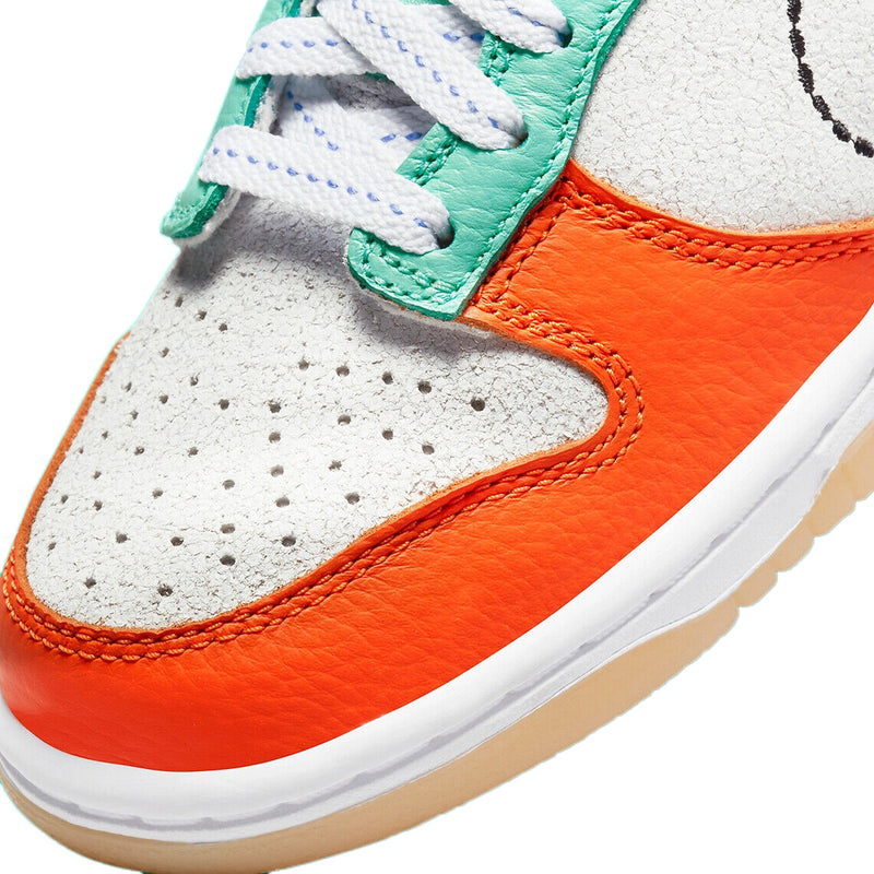 Big Kid's Dunk Low Retro White/Black-Safety Orange (DX3363 100)