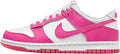 Big Kid's Dunk Low White/Laser Fuchsia (FB9109 102)