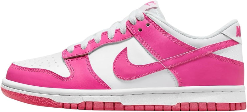 Big Kid's Dunk Low White/Laser Fuchsia (FB9109 102)