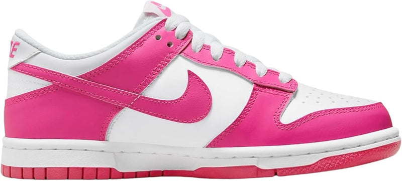 Big Kid's Dunk Low White/Laser Fuchsia (FB9109 102)