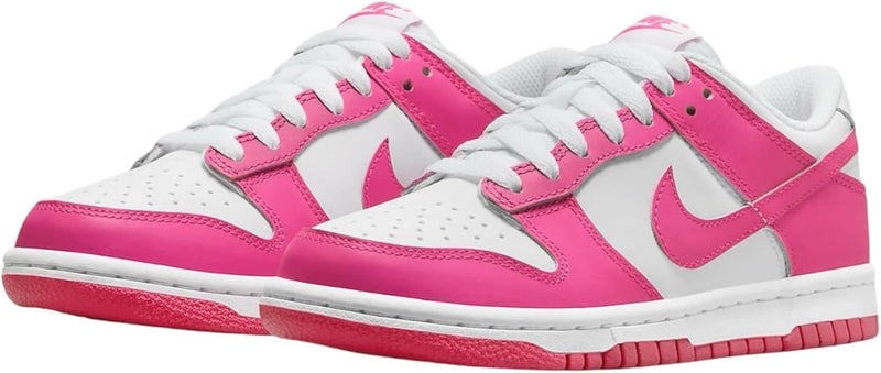 Big Kid's Dunk Low White/Laser Fuchsia (FB9109 102)