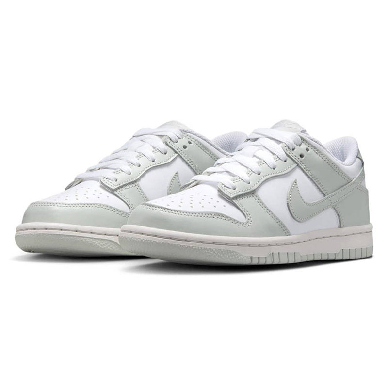Big Kid's Dunk Low White/Light Silver-Photon Dust (FB9109 124)