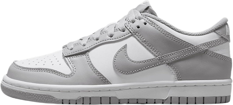Big Kid's Dunk Low White/Lt Smoke Grey-White (FB9109 123)