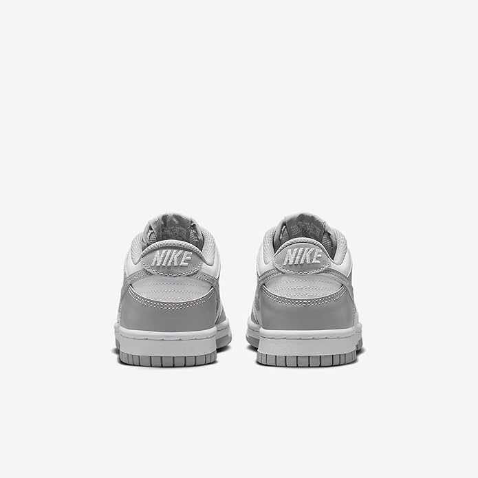 Big Kid's Dunk Low White/Lt Smoke Grey-White (FB9109 123)