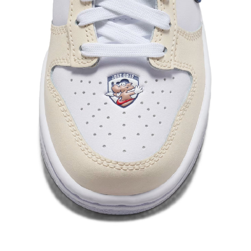 Big Kid's Dunk Low White/Midnight Navy-White (IH7343 141)