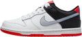 Big Kid's Dunk Low White/Wolf Grey-Lt Crimson (DH9765 103)