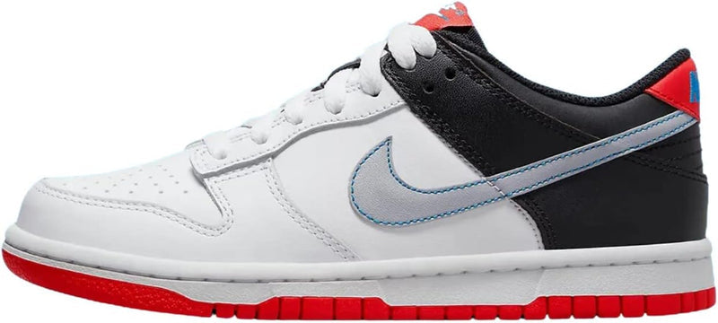 Big Kid's Dunk Low White/Wolf Grey-Lt Crimson (DH9765 103)