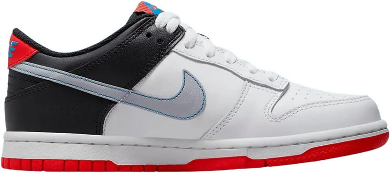 Big Kid's Dunk Low White/Wolf Grey-Lt Crimson (DH9765 103)
