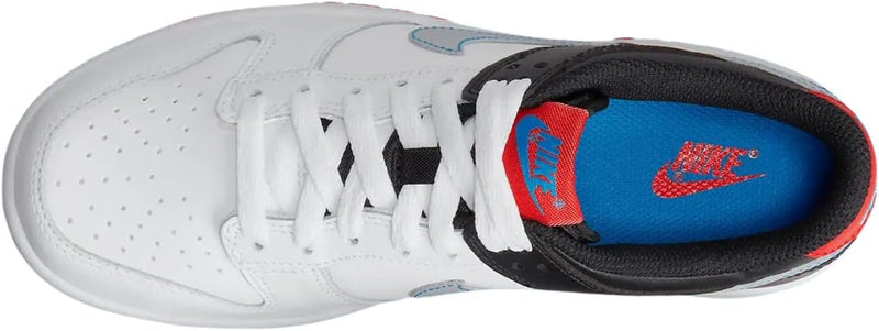Big Kid's Dunk Low White/Wolf Grey-Lt Crimson (DH9765 103)