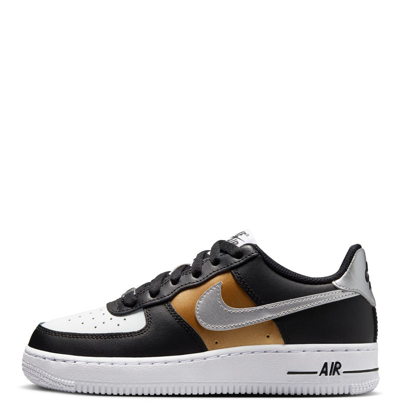 Big Kid's Force 1 BG Black/Metallic Silver-White (HV0937 010)