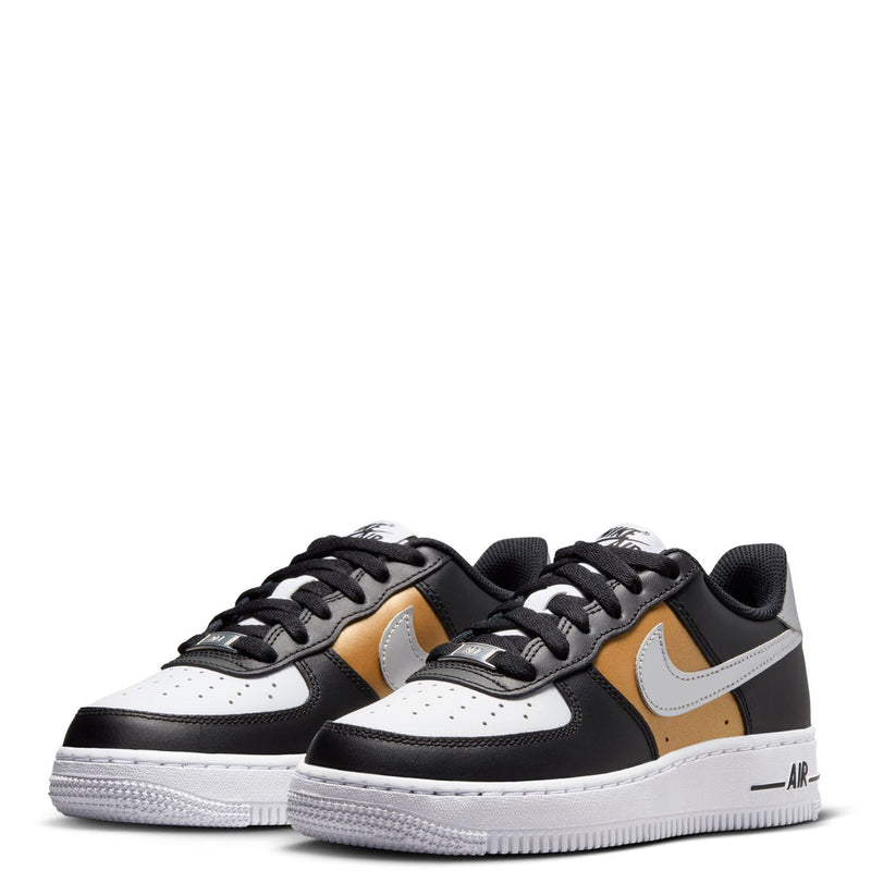 Big Kid's Force 1 BG Black/Metallic Silver-White (HV0937 010)