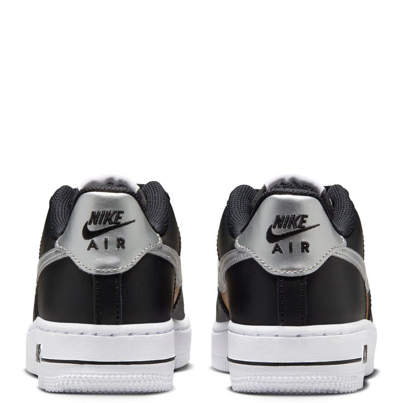 Big Kid's Force 1 BG Black/Metallic Silver-White (HV0937 010)