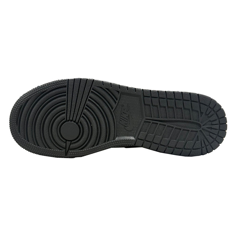 Big Kid's Jordan 1 Low Black/Black-Summit White (553560 045)