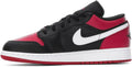 Big Kid's Jordan 1 Low Black/Gym Red-White (553560 066)