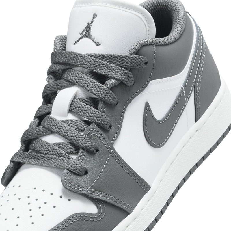 Big Kid's Jordan 1 Low Iron Grey/Summit White (553560 044)