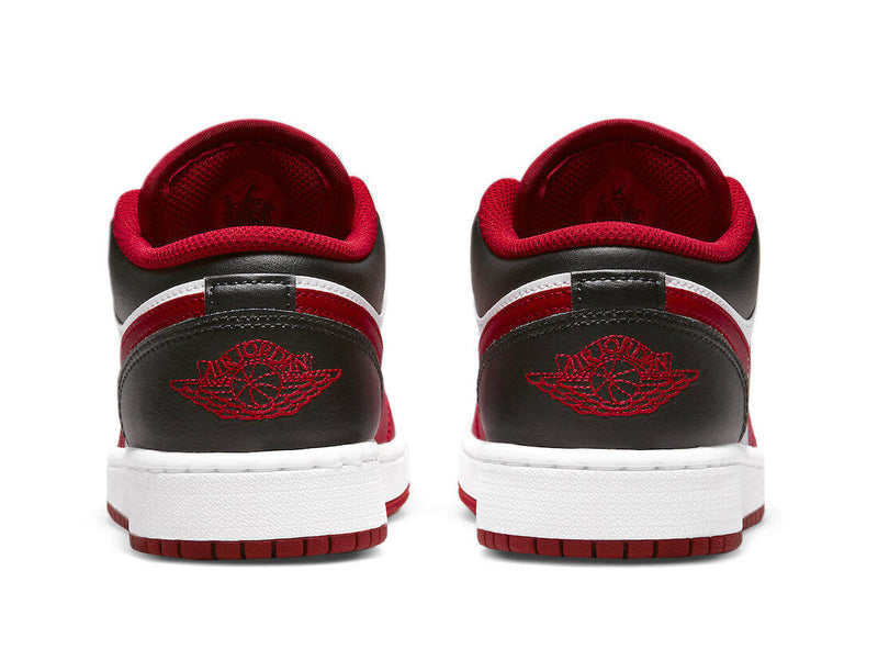 Big Kid's Jordan 1 Low White/Gym Red-Black (553560 163)