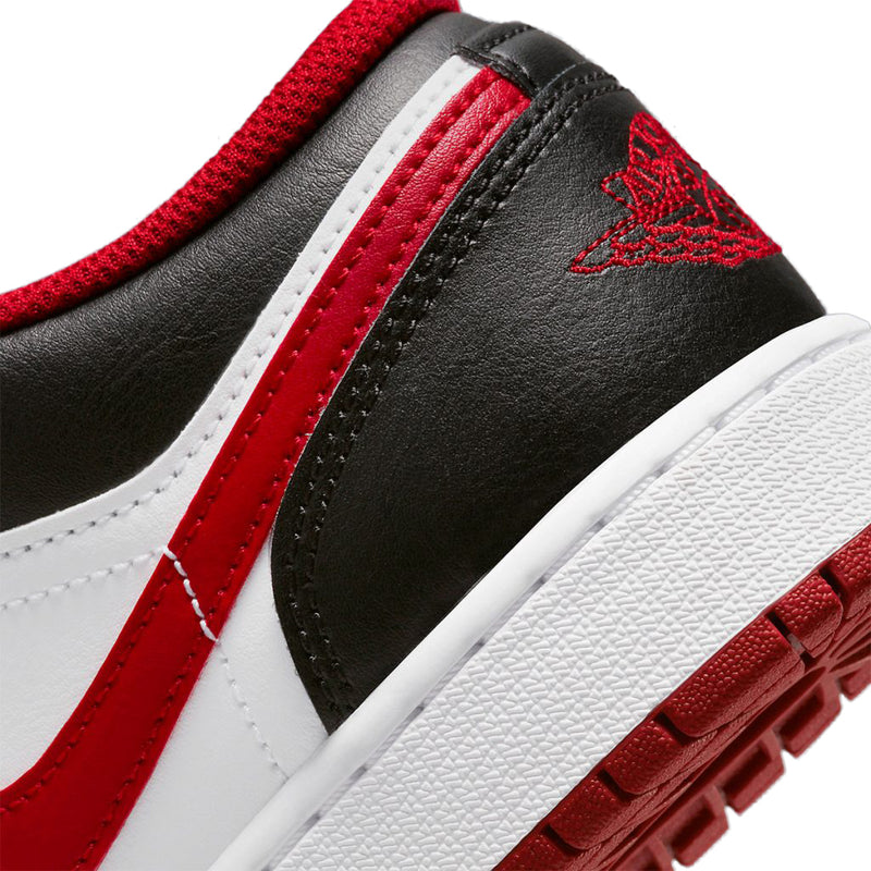 Big Kid's Jordan 1 Low White/Gym Red-Black (553560 163)