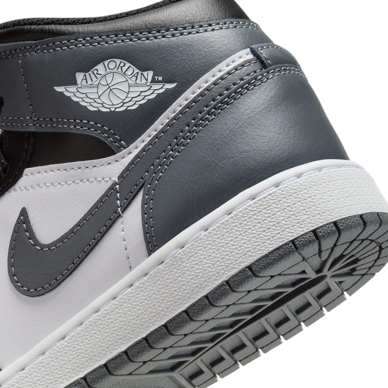Big Kid's Jordan 1 MID Black/Iron Grey-White (DQ8423 001)