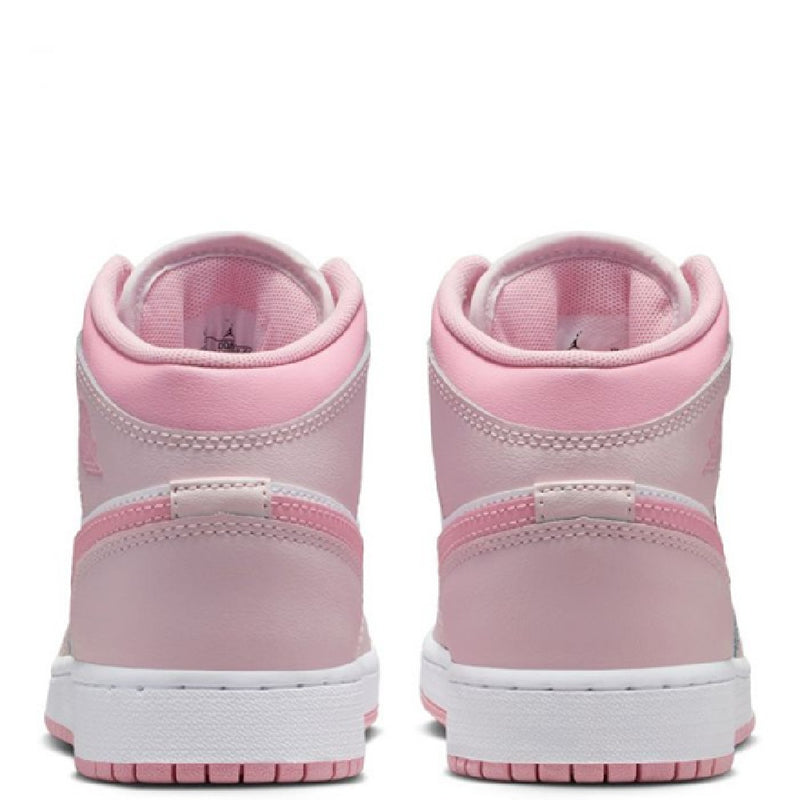 Big Kid's Jordan 1 Mid Pearl Pink/Med Soft Pink-White (DQ8423 600)