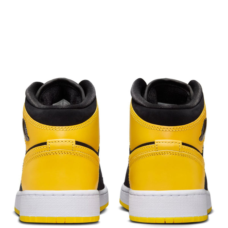 Big Kid's Jordan 1 Mid SE Black/Varsity Maize-White (HJ5940 071)
