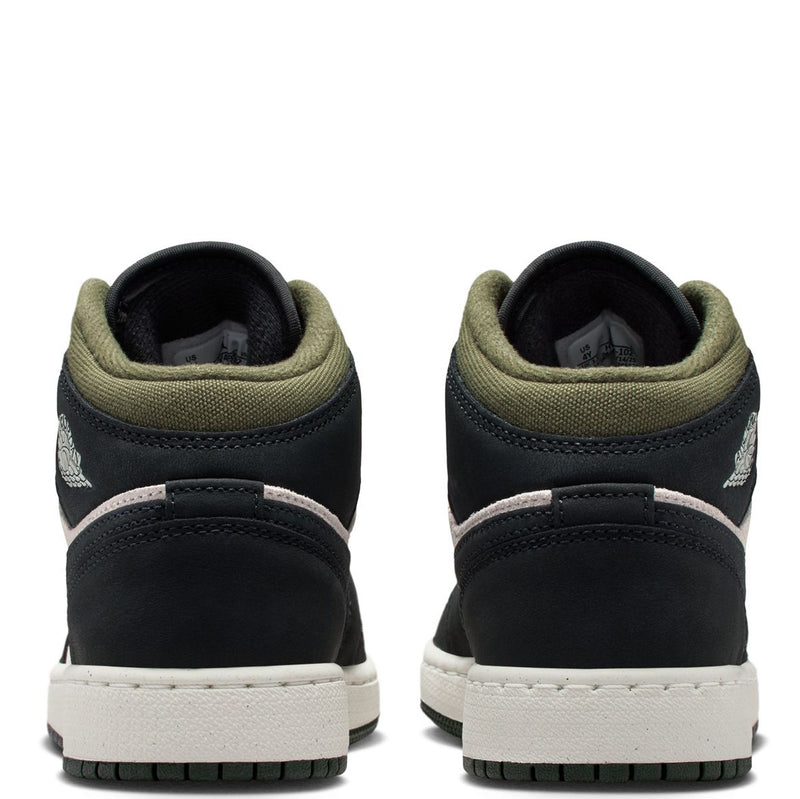 Big Kid's Jordan 1 Mid SE LT Orewood Brn/Off Noir (HV4399 102)