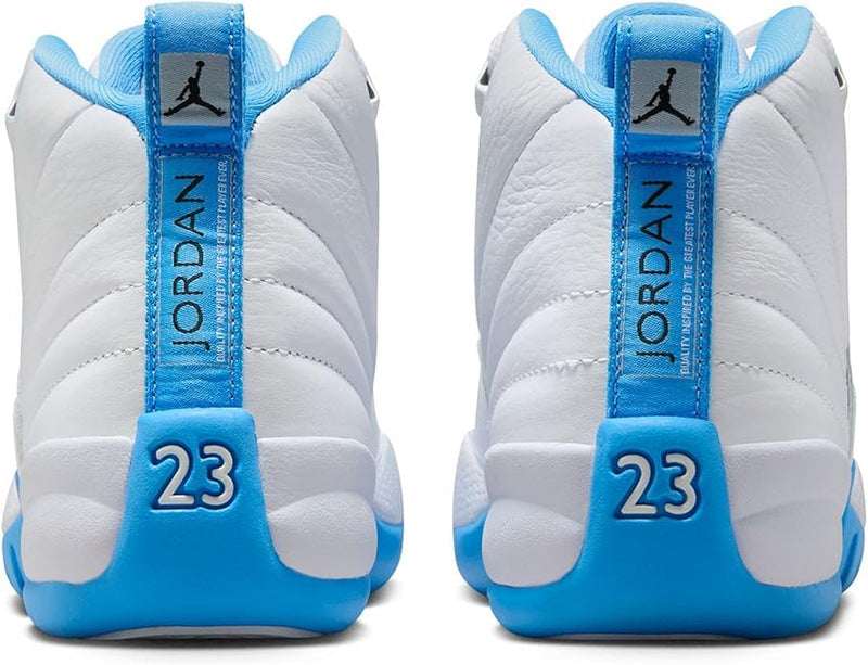 Big Kid's Jordan 12 Retro "Melo" White/University Blue (153265 112)