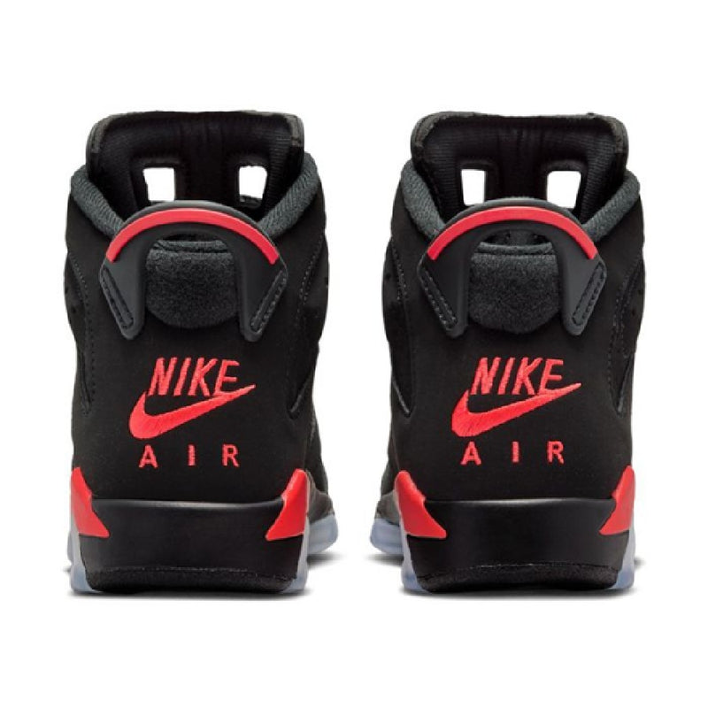 Big Kid's Jordan 6 Retro "Infrared Salesman" Black/Lt Crimson (IQ1275 001)