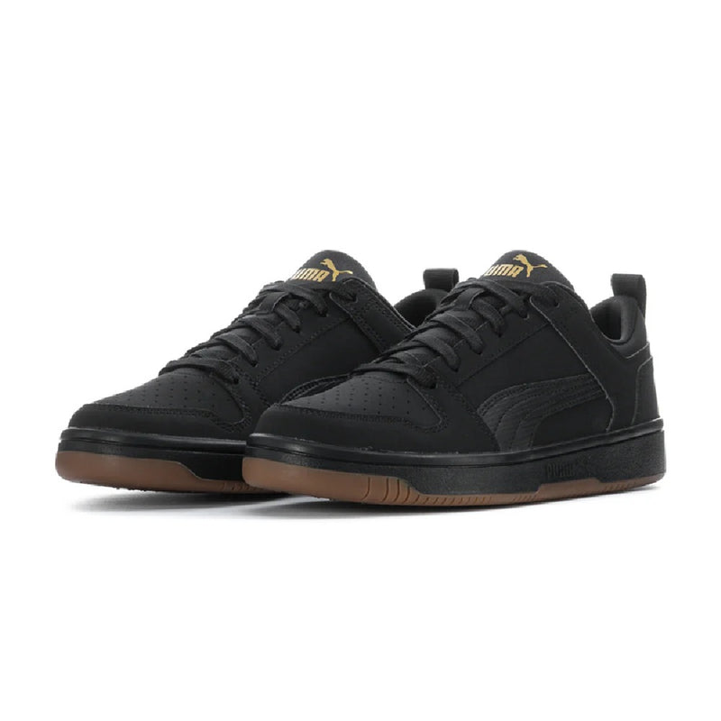 Big Kid's Puma Rebound Layup Lo NBK JR Puma Black-Puma Black-Gold (391772 03)