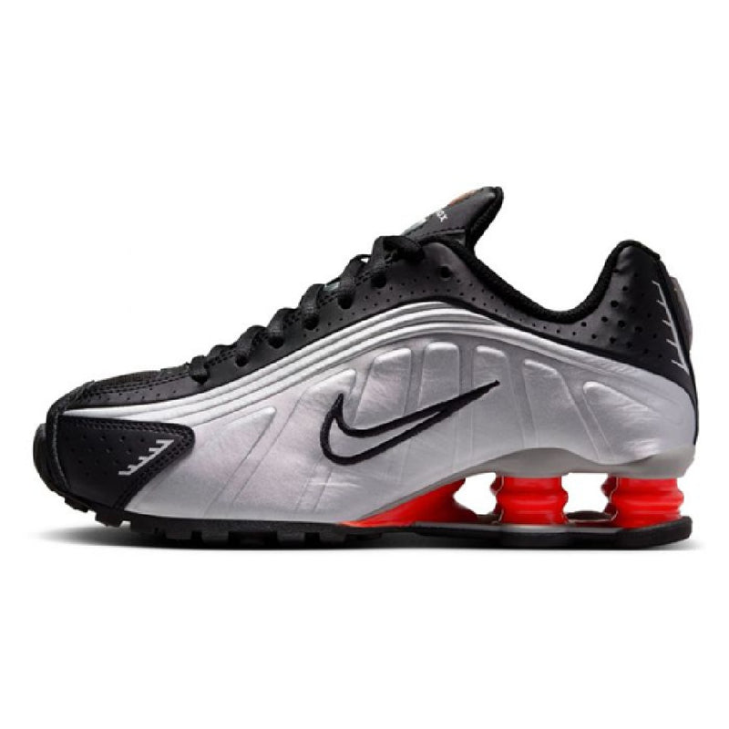 Big Kid's Shox R4 Metallic Silver (CW2626 005)