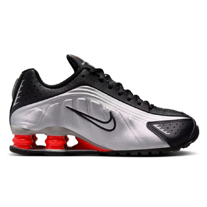 Big Kid's Shox R4 Metallic Silver (CW2626 005)