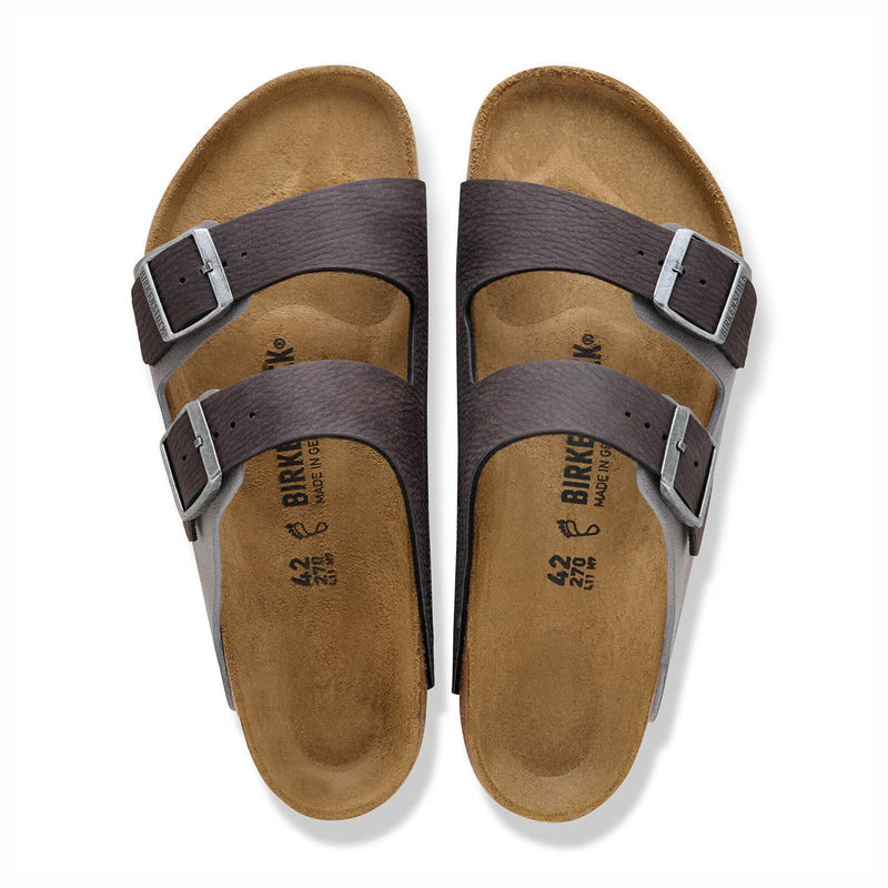 Birkenstock Men's Arizona Mixed Synthetic Material - Regular (Black/Dark Gray) - August Shop