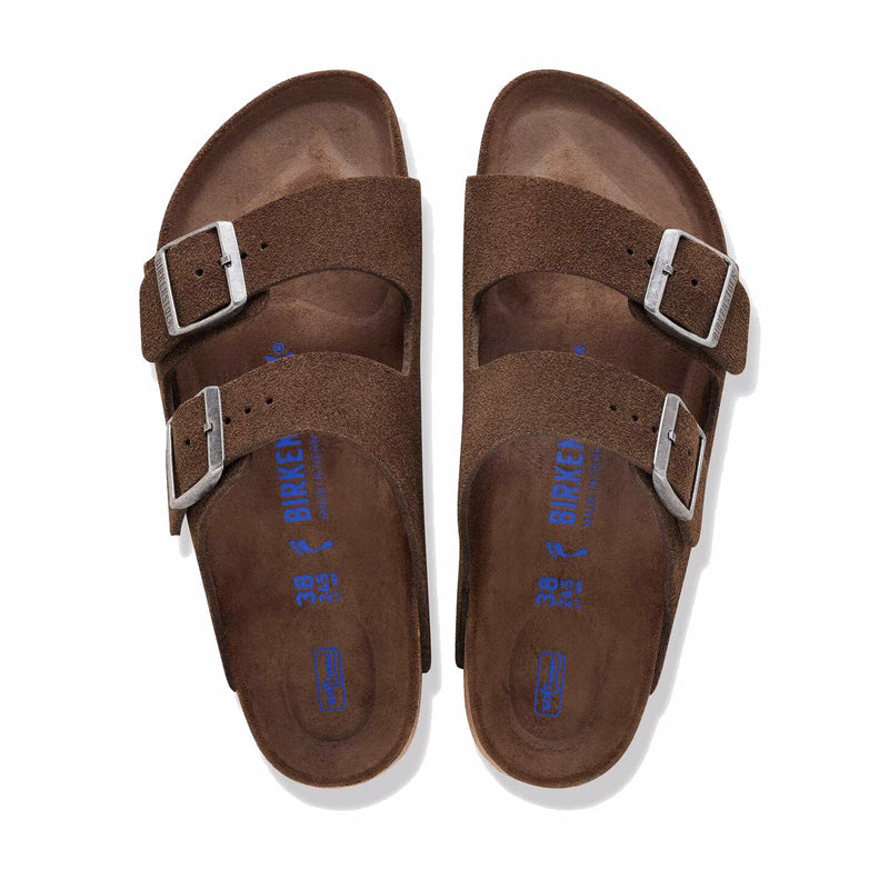 Birkenstock Men's Arizona Soft Footbed Suede Leather - Regular (Carafe Tonal FB) - August Shop
