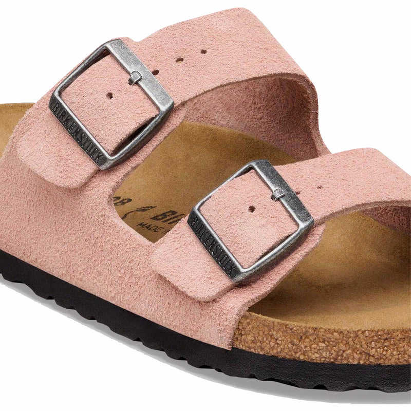 Birkenstock Women's Arizona Suede Leather - Regular (Pink Clay) - August Shop