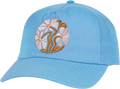 Quarter turn view Women's Pistil Hats style name Bridget Cap in color Blue. Sku: 0425-BLUE