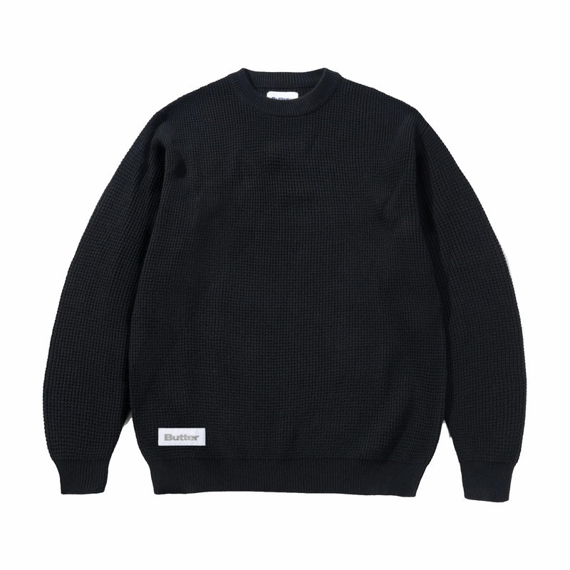 Butter Goods Newcomer Reversible Knit Sweater (Black) - August Shop