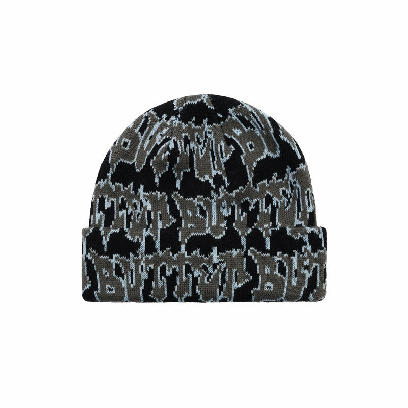 Butter Goods Throw Beanie (Black/Grey) - August Shop