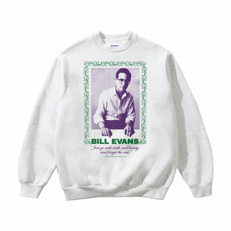 Butter Goods x Bill Evans Truth & Beauty Crewneck (Ash) - August Shop