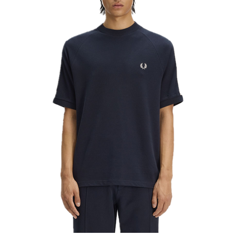CABLE TAPED T-SHIRT NAVY