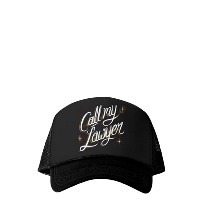 CALL MY LAWYER TRUCKER HAT JET BLACK