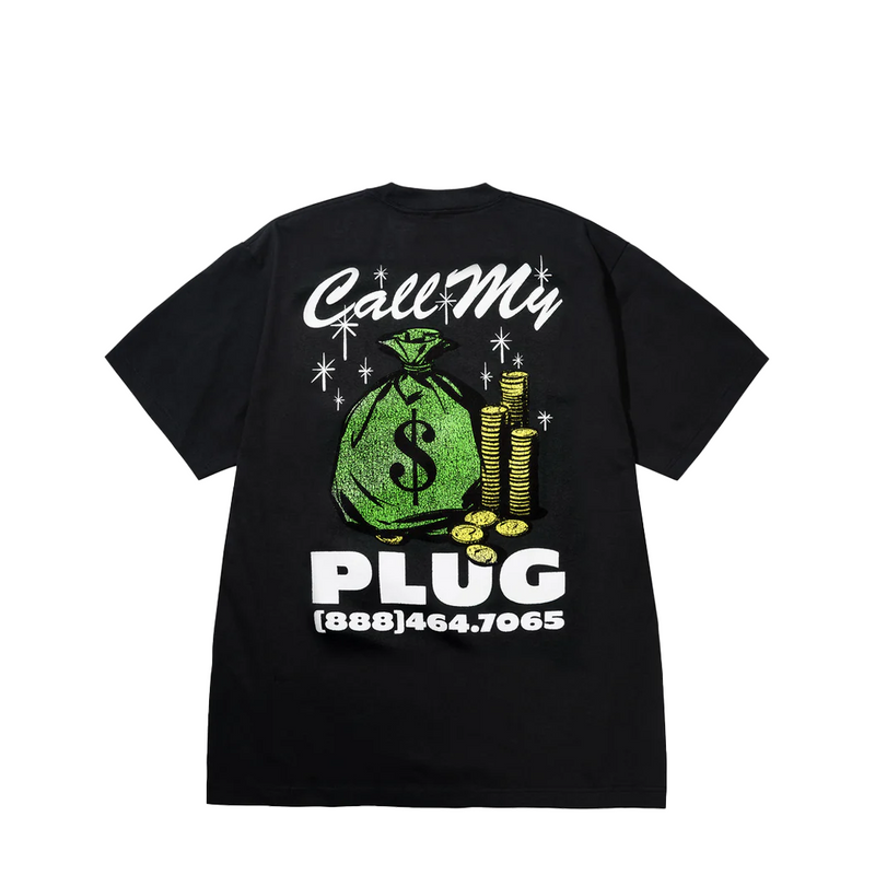 CALL MY PLUG T-SHIRT WASHED BLACK