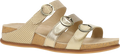 Quarter turn view Women's Dansko Footwear style name Campbell in color Gold Multi. Sku: 7802300300