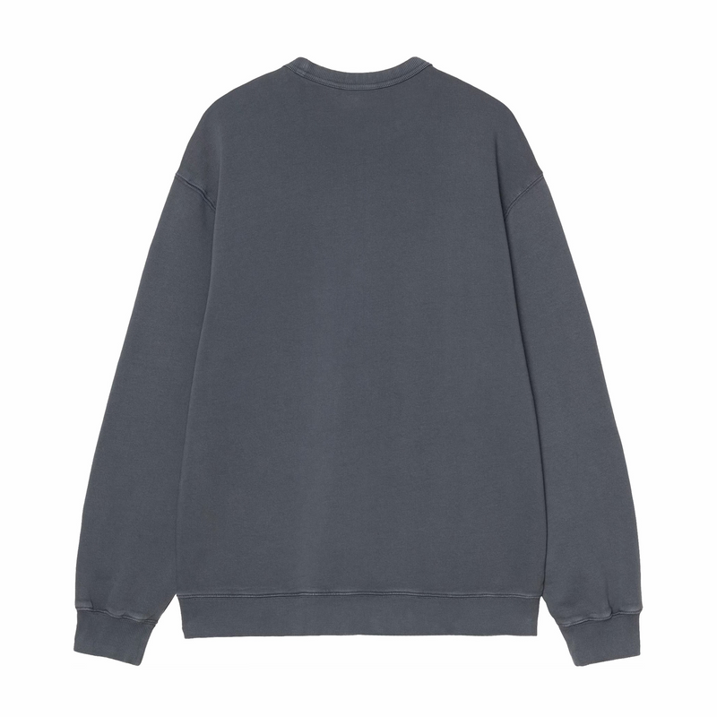 Carhartt WIP Faded Pond Corps Sweatshirt (Deep Night/Heavy Stone Wash) - August Shop