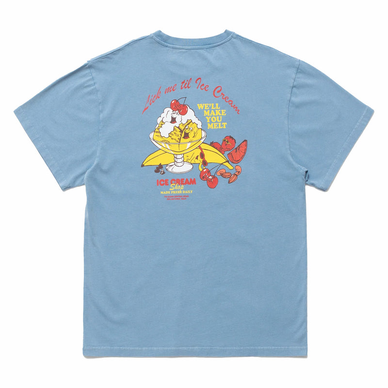 Carne Bollente Lick Me T-Shirt (Off Blue) - August Shop