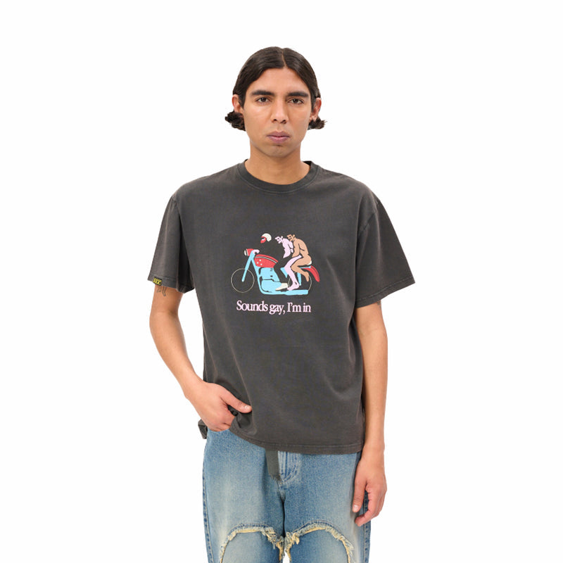 Carne Bollente Sounds Gay, We're In T-Shirt (Off Black) - August Shop
