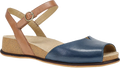 Quarter turn view Women's Dansko Footwear style name Cass in color Blue/ Tan. Sku: 7801050300