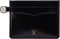 Quarter turn view Women's Hobo Hand Bag style name Charmed Card Case in color Black. Sku: VI-32582BLK