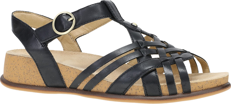 Quarter turn view Women's Dansko Footwear style name Christa in color Black. Sku: 7806020300