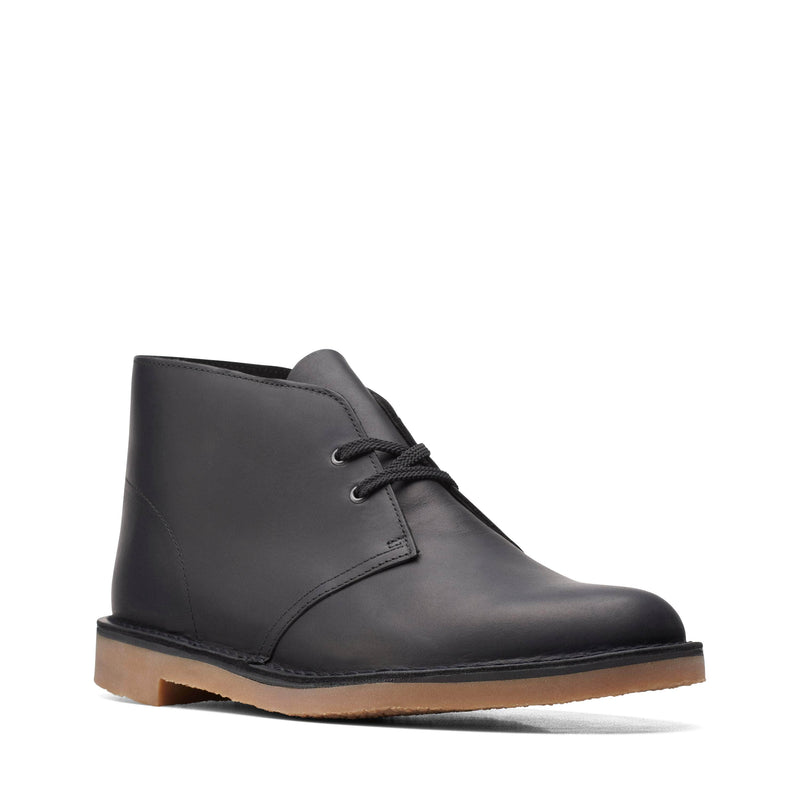 Clarks FOOTWEAR Clarks Bushacre 3 Black Leather - Men's