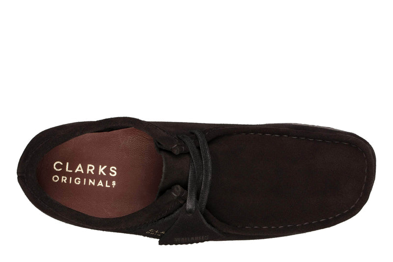 Clarks FOOTWEAR Clarks Wallabee Black Sde - Men's
