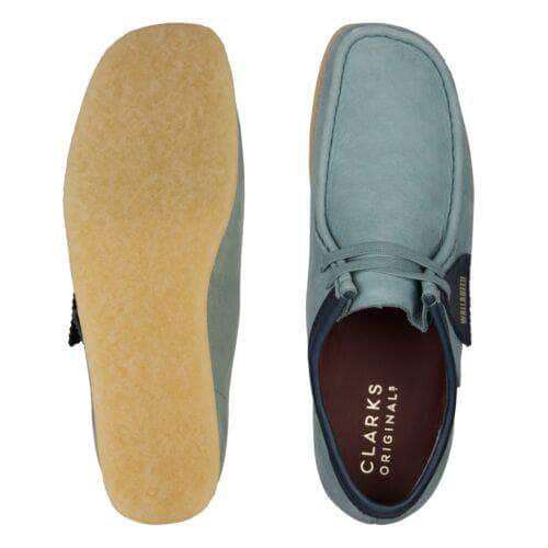Clarks FOOTWEAR Clarks Wallabee Sage Blue Nubuck - Men's